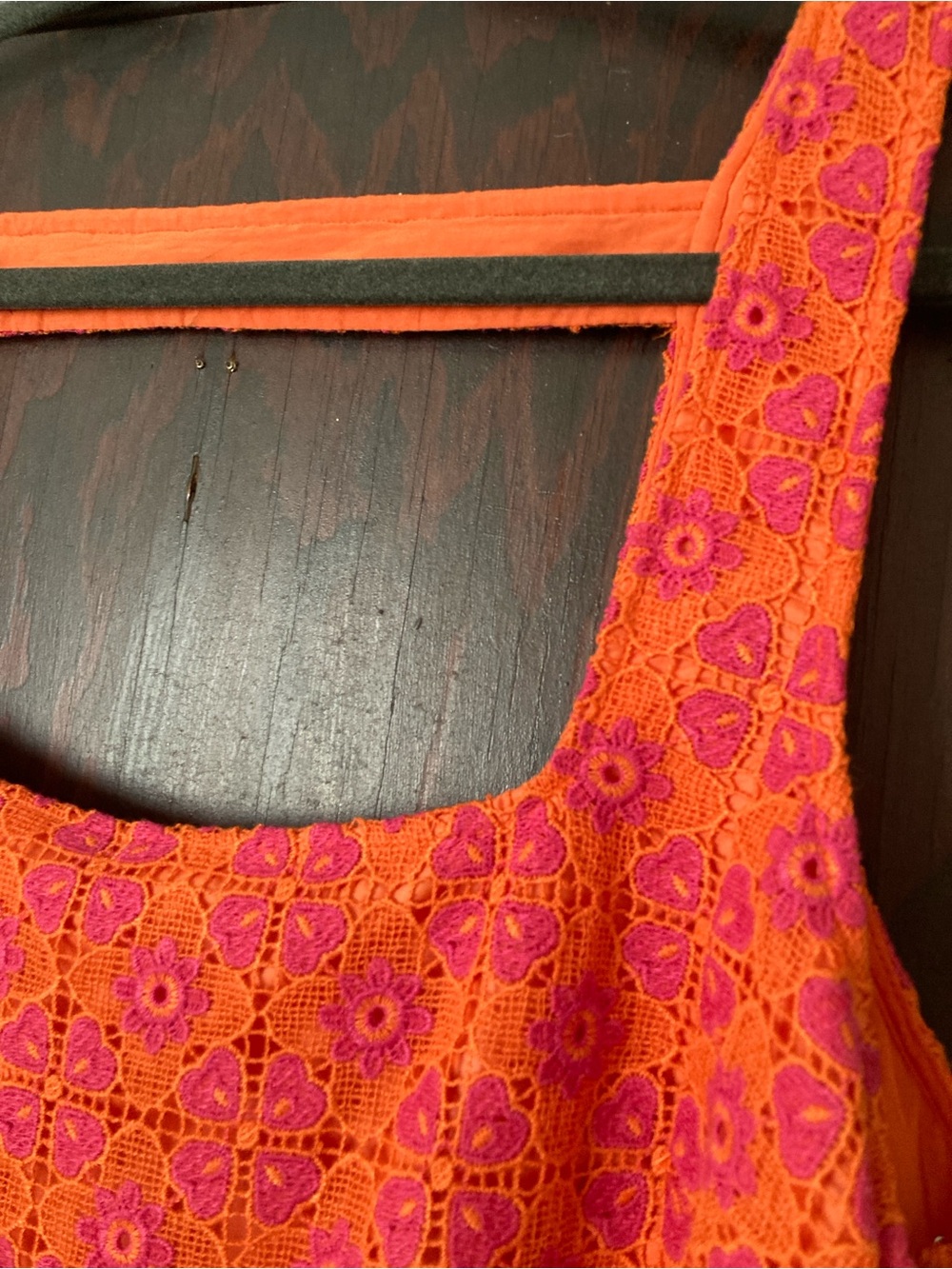 Anthropologie MAEVE Orange Eyelet Lace shift Dress new w/tags! - Picture 7 of 8